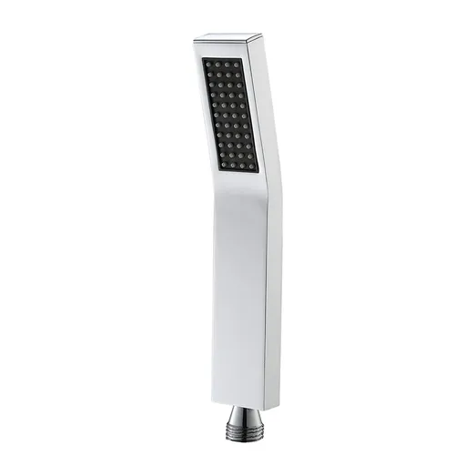 Handheld Shower Head Water Saving 304 Stainless Steel Rainfall Shower Head Single Function Rectangle Bend Hand Shower Head