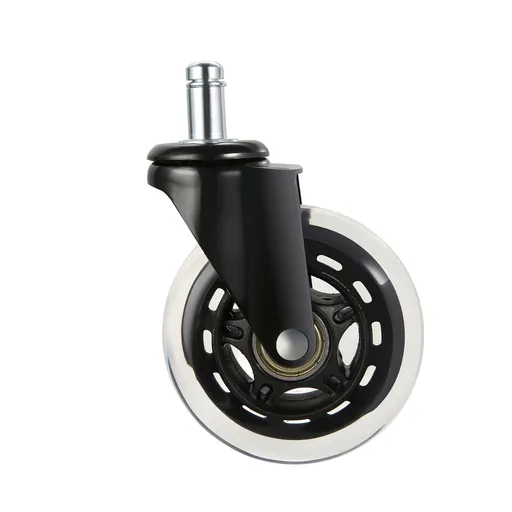Office Chair Wheels, Set of 5, 76.2 mm Caster Wheels Replacement for Hardwood Floors and Carpet, Heavy Duty Computer Gaming Desk Casters with 59 kg Load Capacity, Universal Fit for Most Chairs