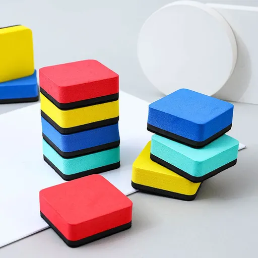 Mini Dry Erase Erasers,10 Pack Magnetic Whiteboard Dry Erasers Chalkboard Cleaner Wiper for Kids and Classroom