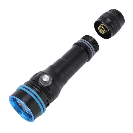 Scuba Diving Flashlight IPX8 Watertight 4 Modes 3600LM Dive Light with Power Indicator for Underwater Night Snorkeling