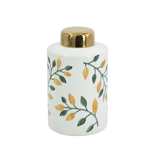 Tall Botanical Lidded Jar 41cm