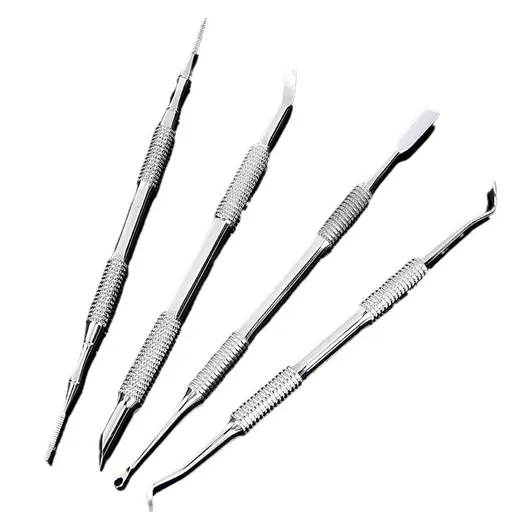 Remover Stainless Steel Professional 4pcs Set Cuticle Scraper Fingernails & Toenails Clean Manicure Tools Cuticle Care