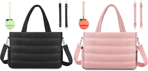 Diaper Bag Tote, Baby Diaper Tote Bags Crossbody Hospital Bag Travel Large Mommy Bag, with Silicone Pacifier Case