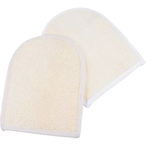 Exfoliating Loofah Bath Gloves 2pcs - Comfortable Shower Scrubber Mitt, Easy Clean & Lasting Use for Daily Bathing