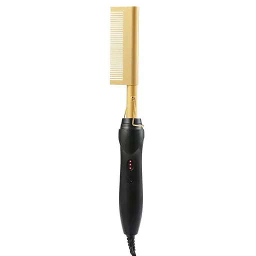 Electric Hot Comb Hair Straightener - Heat Pressing Comb Portable Curling Flat Iron Curlers High Heat Ceramic Press Comb