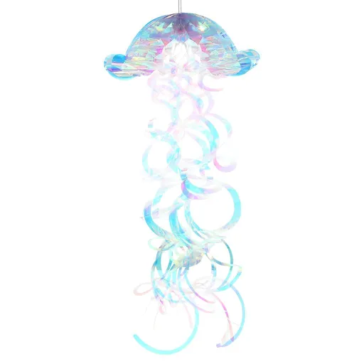 Iridescent Jellyfish Honeycomb Pendant Jellyfish Themed Hanging Ornament Jellyfish Decoration