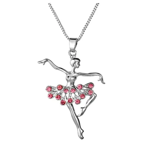 Little Girl Necklace Dancer Ballet Recital Gift Ballerina Dance Necklaces Teen Girls Jewelry 16 inches