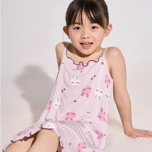KIDS MAM&DAD Girls Viscose Summer Sleepwear 31209 purple bunny 110cm