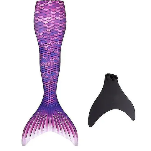 Durable adult mermaid tail, suitable for swimming, includes monofin - Perfect purple, size S
