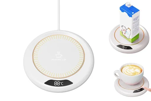 Electric Coffee Mug Warmer USB Cup With 3 Temp Settings-White