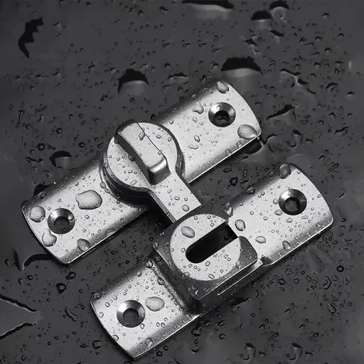 Aluminum alloy baked paint barrel bolt lock, 180° rotation universal left/right, double self-locking anti-pry, practical choice for multi-scenario door security!/silver