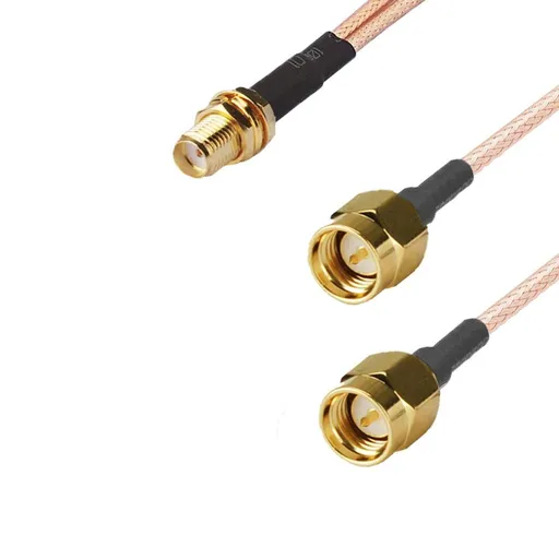 Female to Dual SMA male Cable plitter Combiner SMA Connector 6-inch (15cm) +2pcs SMA Female to TS9 Male Adapter