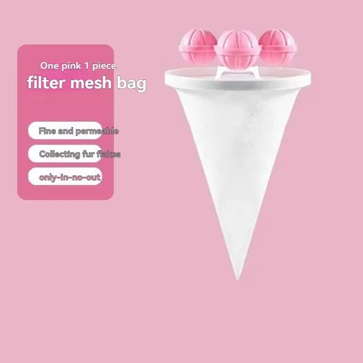 Washing Machine Lint Catcher 3 Piece Lint Catcher Laundry Lint Removal - Pink - Size 01