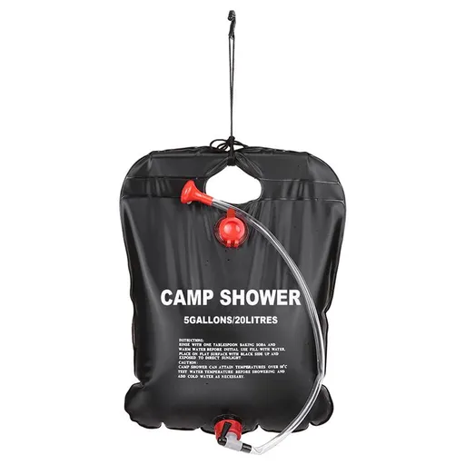 Solar Shower Portable Shower Bag with Removable Hose and Switchable Shower Head for Camping Beach Swimming Outdoor Traveling