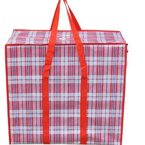 Woven Storage Bag PP Multipurpose Moving Clothes Red Trumpet
