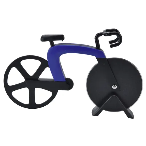 Bicycle Pizza Cutter Wheel Stainless Steel Bike Shape Pizza Knife Kitchen Pizza Cutting ToolBlue
