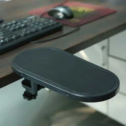 Ergonomic Rotating Computer Hand Rest Board, Adjustable Arm Support Wrist Pad for Office Desk Gaming Keyboard, Cushioned Palm Rest to Reduce Strain, 11.41x5.51 inches
