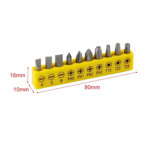 PH4# Metric Short Screwdriver Bit Combination Set with Screw Drill Bit Holder 8x2.5x1 cm for Impact Driver