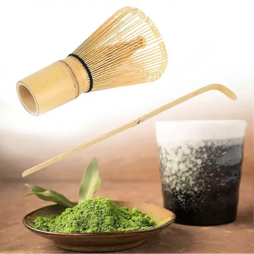Bamboo Matcha Making Set - Whisk, Hooked Bamboo Scoop, Chashaku for Matcha Tea