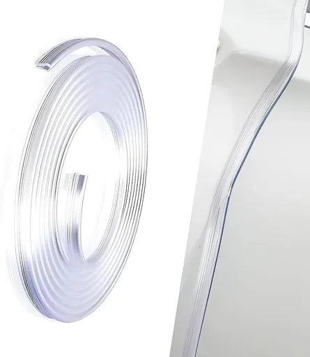Car Door Edge Guard, 16.4 Ft U-shaped Anti-collision Protective Trim with Inner Grip Line, Flexible Cuttable Seal Strip for Door Hood Trunk, Self-adhesive Accessory for Cars (Transparent)