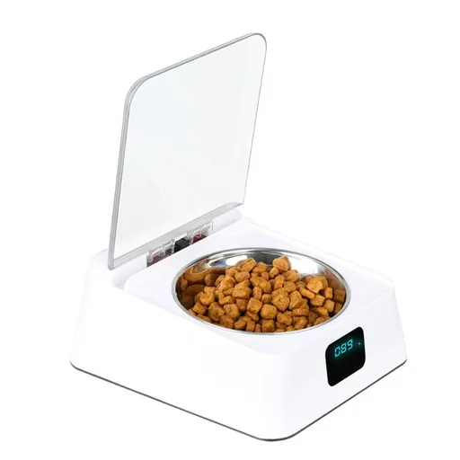 Automatic Smart Cat Feeder Bowl Sensitive Open Cover Pet Feeder Transparent Lid Prevent Slip IR Induction for Small Pet for Dogs