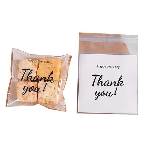 500 Pack Self Adhesive Cookie Packaging Bags Vibrant Designs OPP Material - Happy Everyday 14*14*3cm