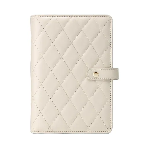 Travel Jewelry Organizer Case,Jewelry Storage Book Ring Binder with Clear Zipper Jewelry Pouches Bags for Rings, Necklace, Earrings-Cream White（oniy bag）