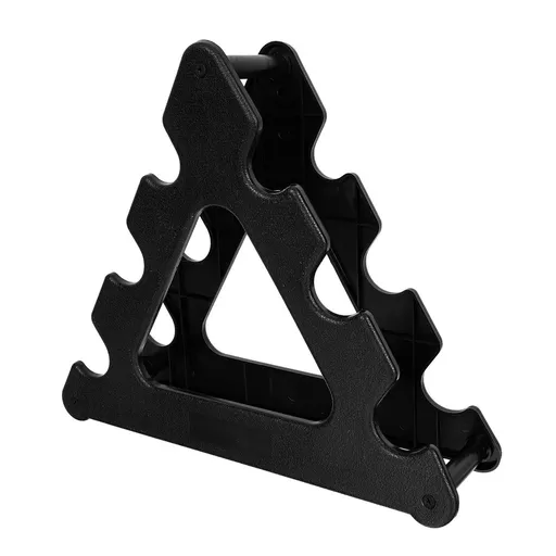 Barbell Holder Floor Stand with Small Dumbbell Rack, Black Plastic Fitness Equipment Organizer, 1 Set