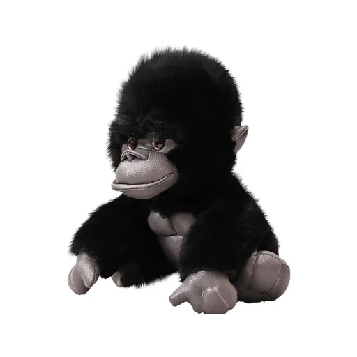 Plush Gorilla Doll Realistic Ape Stuffed Animal Toy 11.8 Inches Soft Cuddly Hugging Companion for Home Decoration Birthday Gifts and Interactive Role Playing Fun