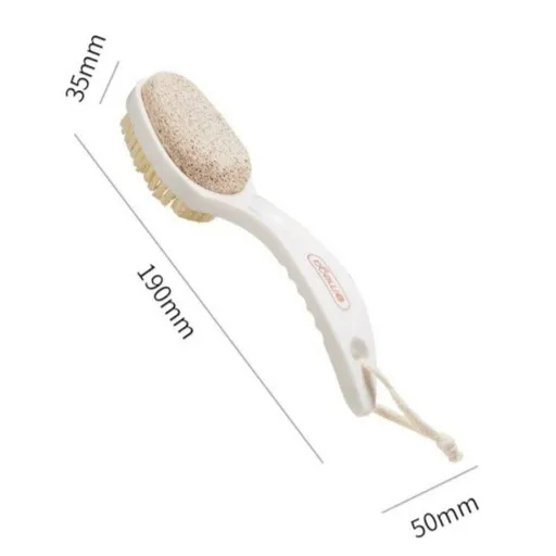 2-in-1 Foot File, Dual-Sided Stone Foot Scrubber for Callus and Dead Skin Removal—White