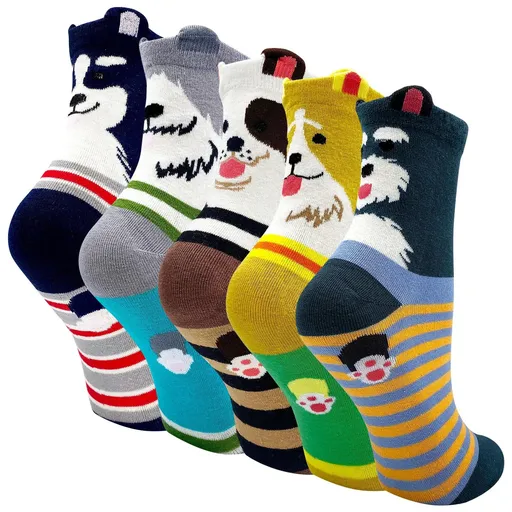 Cute Animal Socks for Women Funny Dog Cat Socks Novelty Fun Crew Cotton Socks Size 6-9 moisture wicking and breathability