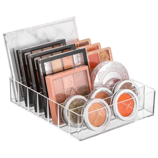 Makeup Organizer for Eyeshadow Palette and Lipstick Organizer, 7 Section Divided Makeup Palette Organizer