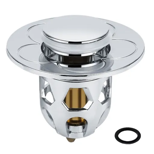 Sink Plug Stainless Steel Pop Up Sink Plug Universal Drain Plug for Countertop Washbasin Bath Plug