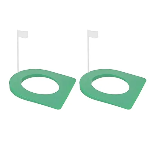 2 Pcs Golf Putting Cup and Flag Hole Practice Aids with for Training Mat