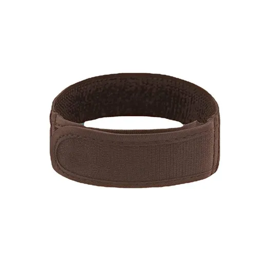 Adjustable Elastic Nylon Belt No Buckle Velcro Leisure Convenient Waistband - Brown-M
