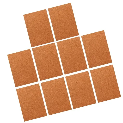 Portable Office Cork Board for Decor Chocolate Wood 10pcs Small Bulletin Memo Board