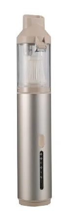 Portable Cordless Handheld Vacuum Cleaner - 16000Pa Suction, 3x2000mAh Battery, Multiple Attachments(Gold)