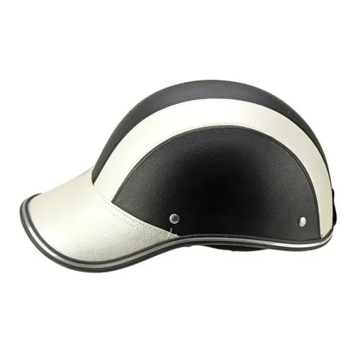 Motorcycle Half Helmet Cap Half Helmet Electric Bike Scooter UV Protection Safety Helmet 54-60cm Silver Silver, Made of Fabric