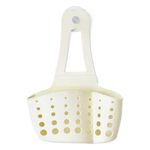 Suction Cup Sponge Holder, Removable Sink Caddy for Sponges, Dish Brushes, Scrapers and Kitchen Cleaning Tools, 19.4 x 13 cm, Pink