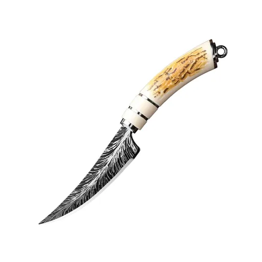 Outdoor Survival Knife, Damascus Hunting Knife, Perfect for Hunting, Camping, Hiking, Outdoor, Bushcraft
