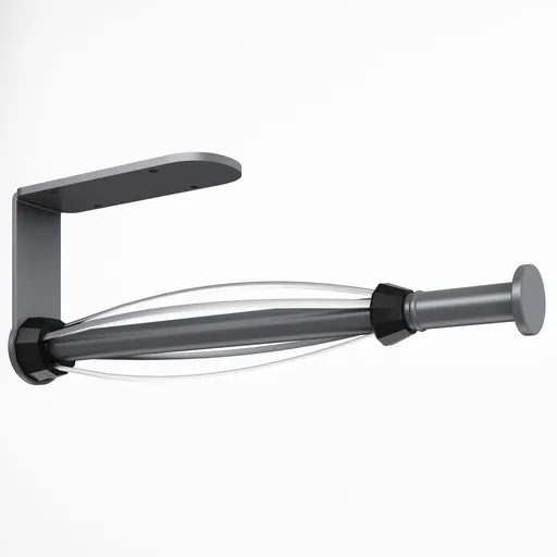 Paper Towel Holder , Operable Wall Mount Paper Towel Holder , Self-Adhesive or Drill Mounting for Kitchen Bathroom, Black