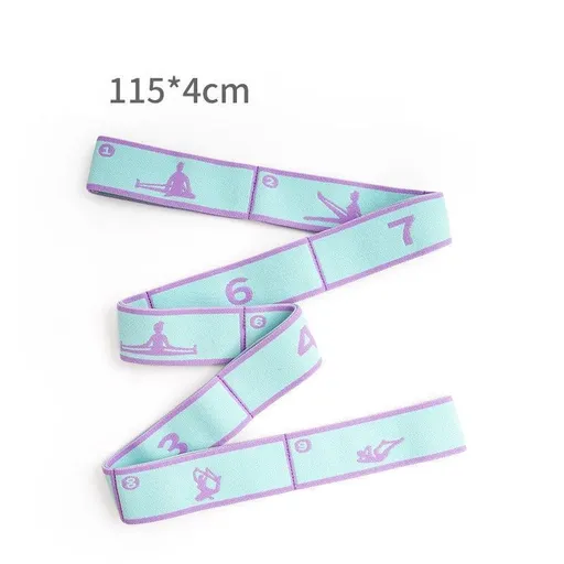9 Grid Blue Purple | Body Shaping Yoga Resistance Band | Halloween Posture Training Gift | for Adult Yoga Form Correction
