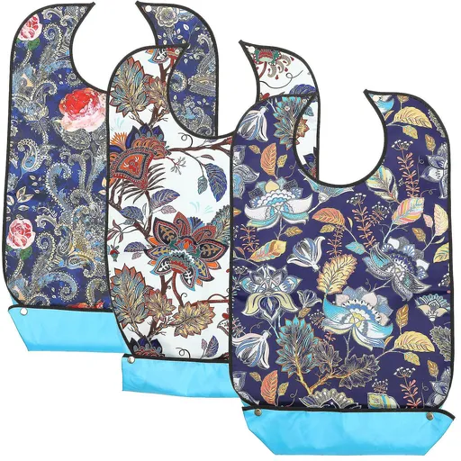 pcs Decorative bibs for adults, bib for the elderly, bib for seniors with adjustable strap