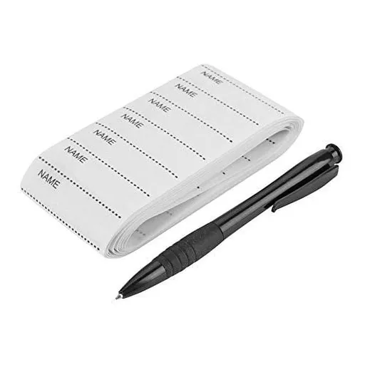 200 Pieces Iron heating Clothing Labels Wash Writable Self Adhesive Name Labels Tags with Permanent Fabric Marker for Nursing Home Daycare School Camp, Washer and Dryer
