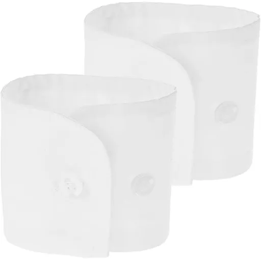 2 Pair Wrist Cuffs for Women Detachable Shirt False Sleeves Fake Hand Sleeves Garment Decorated Accessories for Suit Blouse Coat White