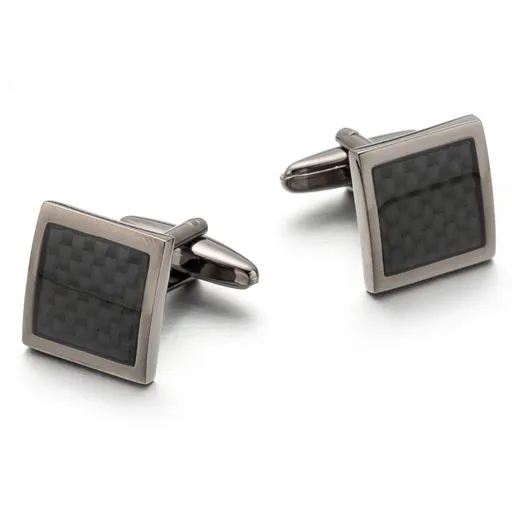Mens Carbon Fiber Cufflinks and Shirt Studs Set Tuxedo Shirts Business Wedding Silver Black Gold Tone …