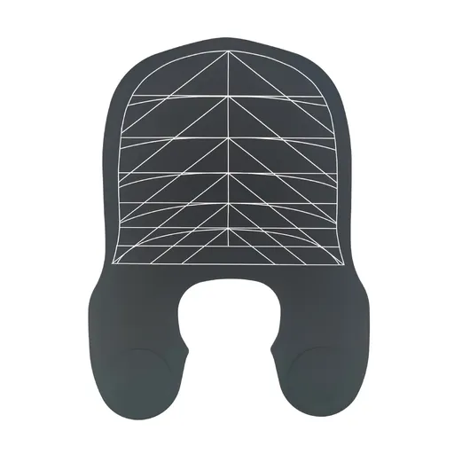 Black Striped Silicone Hairdressing Cape - Extended Oversized Shoulder Pad for Hair Dyeing and Perming