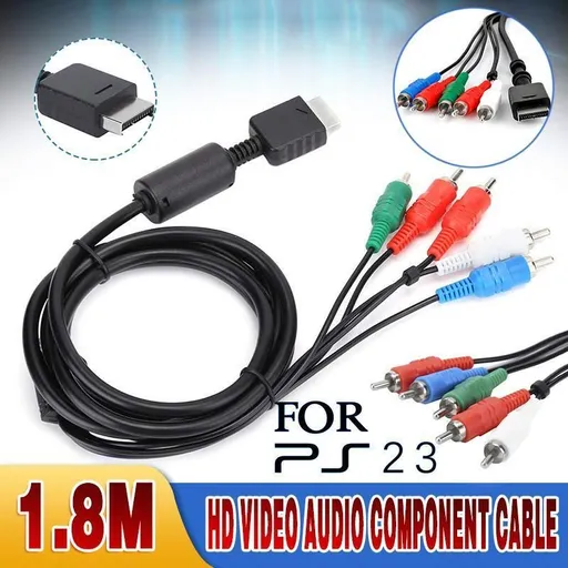 1.8M HD AV Video Audio Component Cable for SONY PS2 PS3 Playstation 2 3