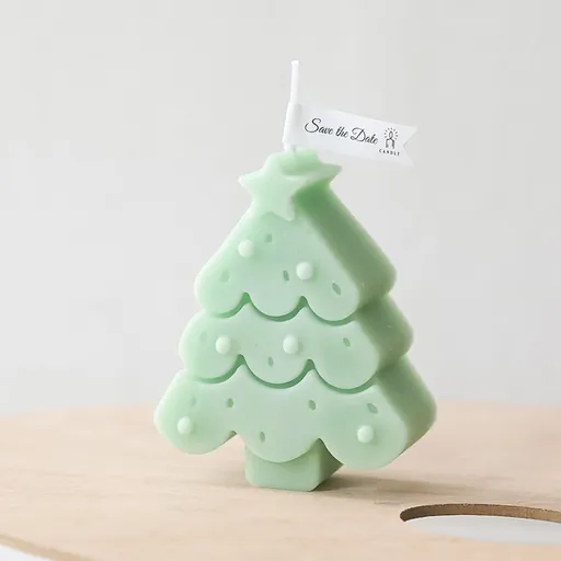 Christmas Tree Aromatherapy Candle Tree Shaped Candle Christmas Home Decoration Desktop Crafts Gift Green