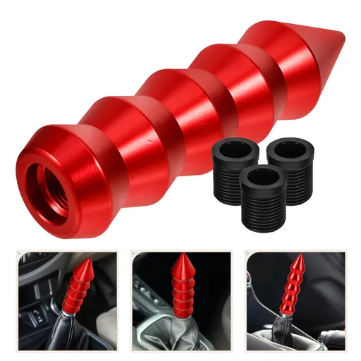 1 Set Red Gear Stick Shift Knob for Car Gear Shift Handle Replacement
